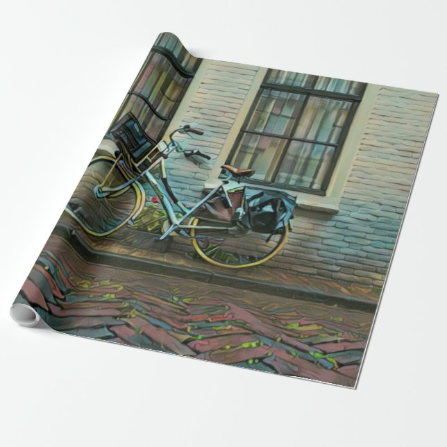 Papier Cadeau Cadeaux cyclistes cool (Déroulé)
