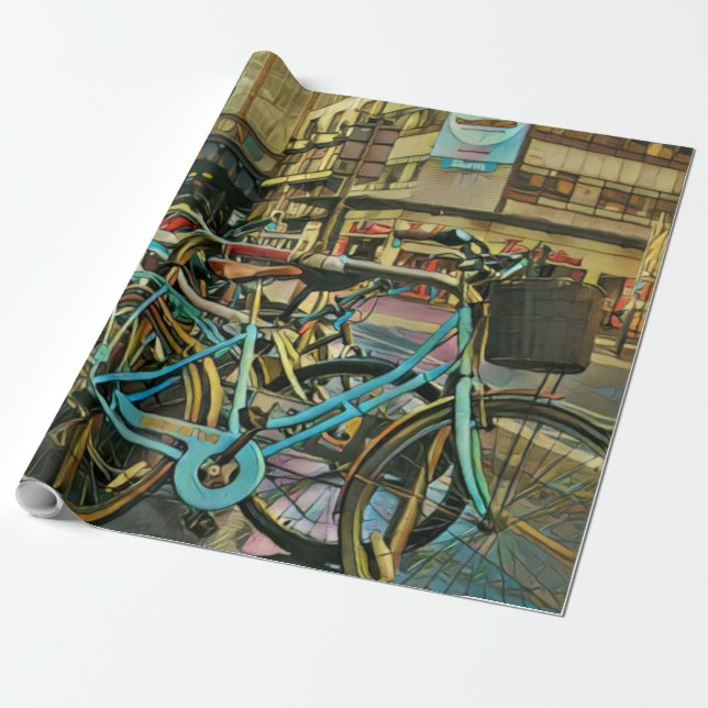 Papier Cadeau Cadeaux cyclistes pour papa (Déroulé)