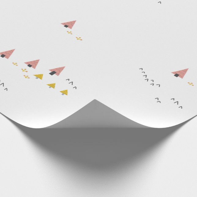 Papier Cadeau Cadeaux de Noël à la Pine d'hiver scandinave (Coin)