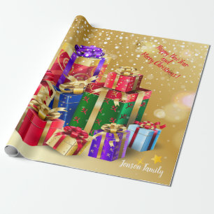 Papier Cadeau Cadeaux de Noël à vos souhaits, personnels