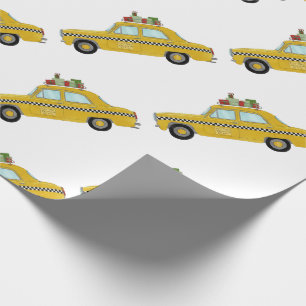 Papier Cadeau Cadeaux de Noël de taxi de taxi jaune de New York