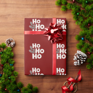 Papier Cadeau Cadeaux de vacances de Noël Ho Ho Ho Saisonniers 