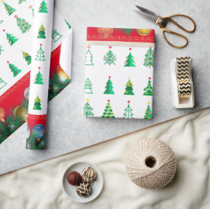 Papier Cadeau Cadeaux de vacances d'hiver Décoration Arbre de No