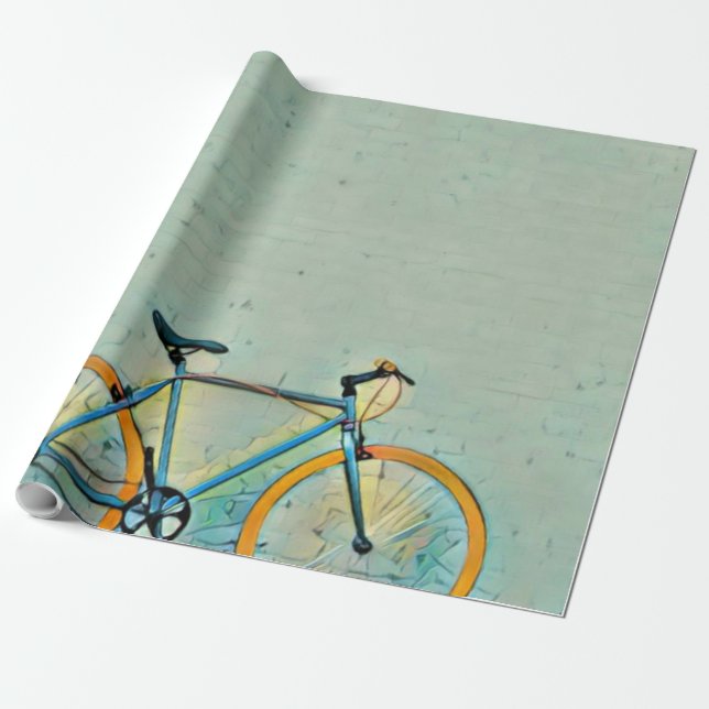 Papier Cadeau Cadeaux de vélo pour elle (Déroulé)