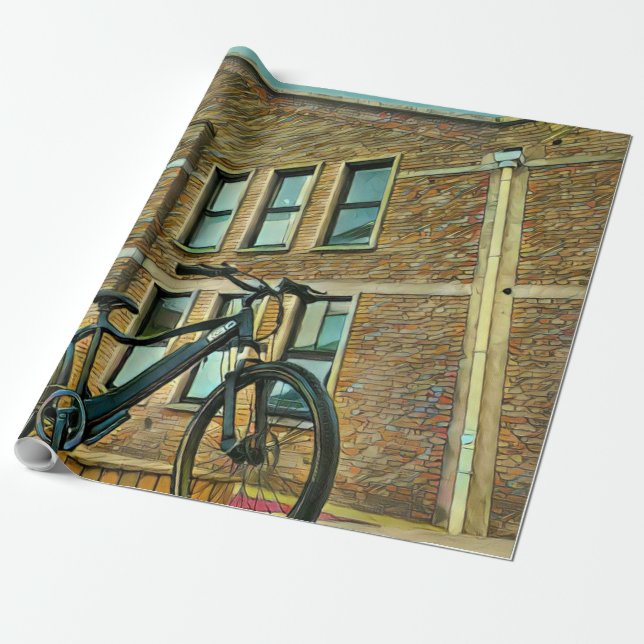 Papier Cadeau Cadeaux de vélo pour elle (Déroulé)