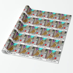 Papier Cadeau Cadeaux drôles de dessin animé Rick London embrass
