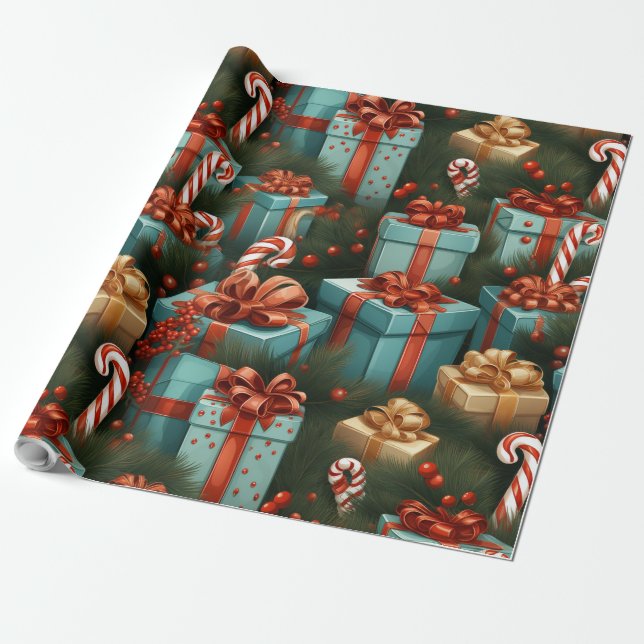 Papier Cadeau Cadeaux et sucres de canne (Déroulé)
