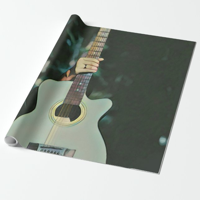 Papier Cadeau Cadeaux guitaristes cool (Déroulé)
