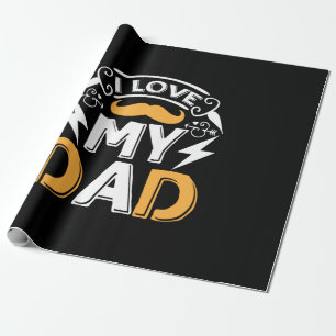 Papier Cadeau Cadeaux papa   J'aime mon père