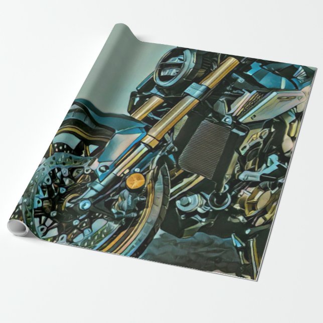 Papier Cadeau Cadeaux uniques pour motards (Déroulé)