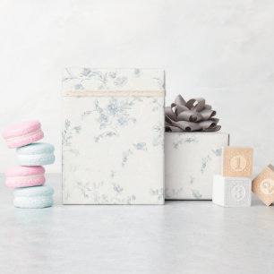 Papier Cadeau Cadre de mariage bleu français vintage