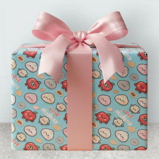 Papier Cadeau Cadre de motif alimentaire de boulette Kawaii Appl
