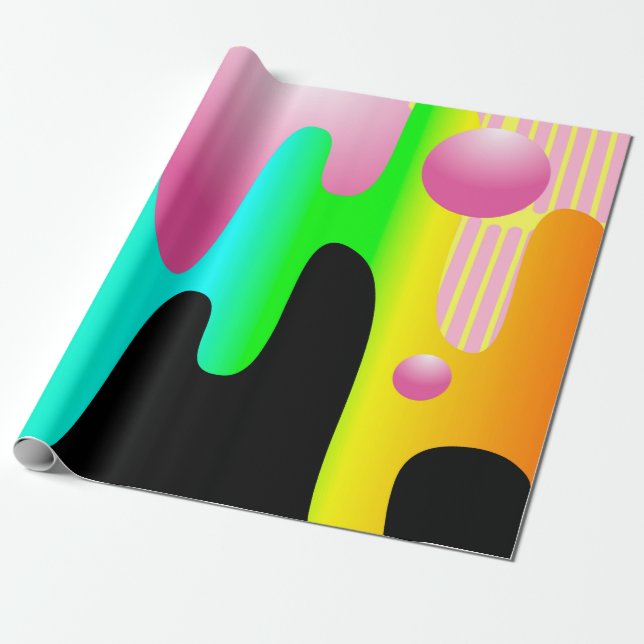 Papier Cadeau cadre d'illustration de conception avec conception (Déroulé)