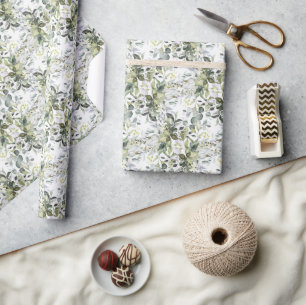 Papier Cadeau Cadre doré feuillage verdoyant