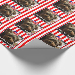 Papier Cadeau Cadre photo personnalisé USA American Flag Patriot