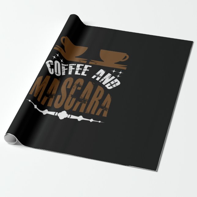 Papier Cadeau Café Art Café Et Mascara (Déroulé)