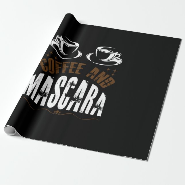 Papier Cadeau Café Art Café Et Mascara (Déroulé)