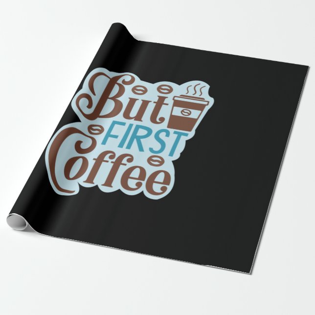 Papier Cadeau Café Art mais premier café 3 (Déroulé)