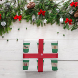Papier Cadeau Café au Lait de Noël Espresso