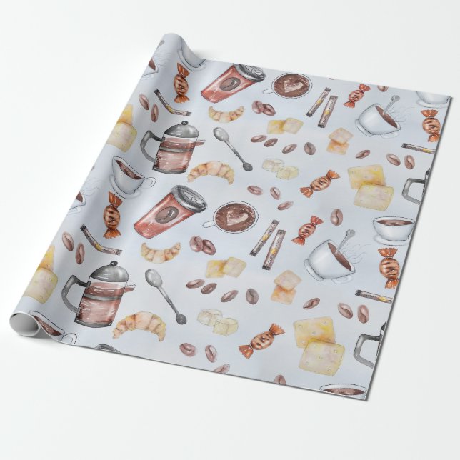 Papier Cadeau Café caféine caféine (Déroulé)