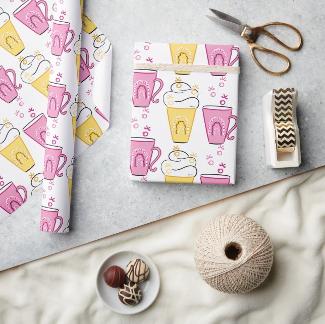 Papier Cadeau Café chaud ou froid pour Valentines (Artisanat)