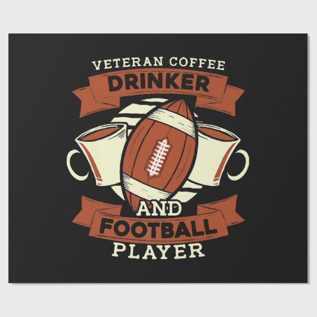 Papier Cadeau Café de football (Plat)