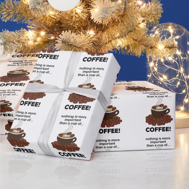 Papier Cadeau Café Drôle Amateur de Café Café  (Vacances)