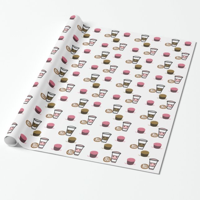 Papier Cadeau Café et gâteaux (Déroulé)