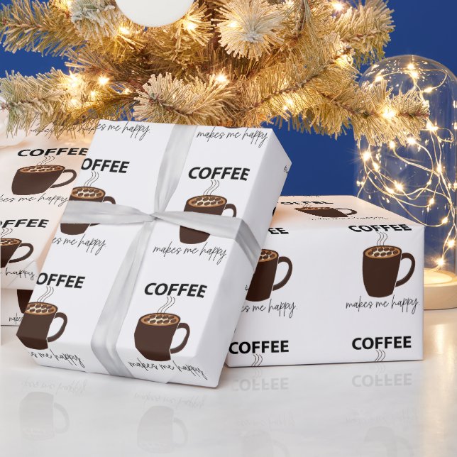Papier Cadeau Café Me Rend Heureux Café (Vacances)