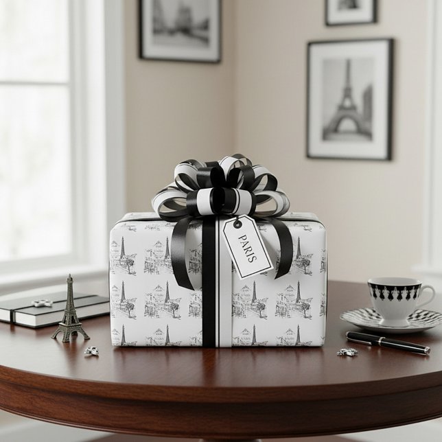 Papier Cadeau Café Paris (Créateur téléchargé)