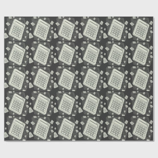 Papier Cadeau Calculatrice minimaliste et illustration de motif