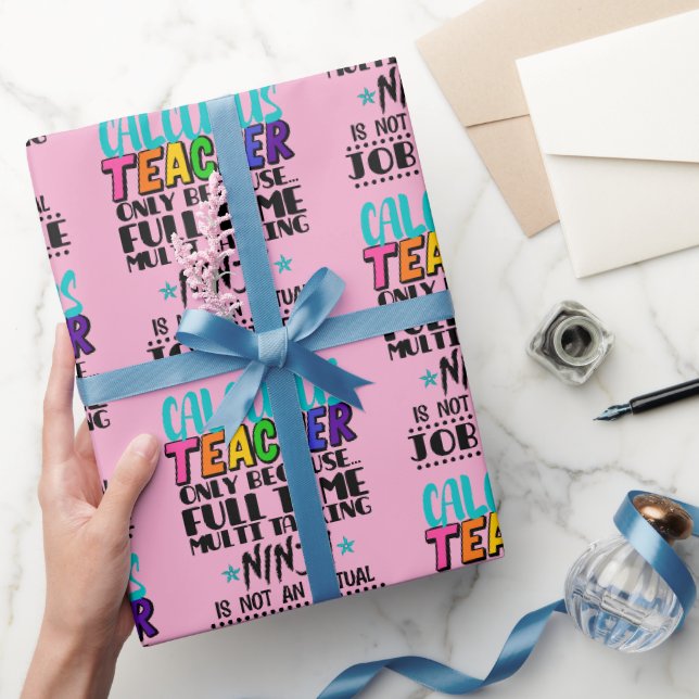 Papier Cadeau Calculer Enseignant uniquement parce qu'une tâche  (Cadeaux)