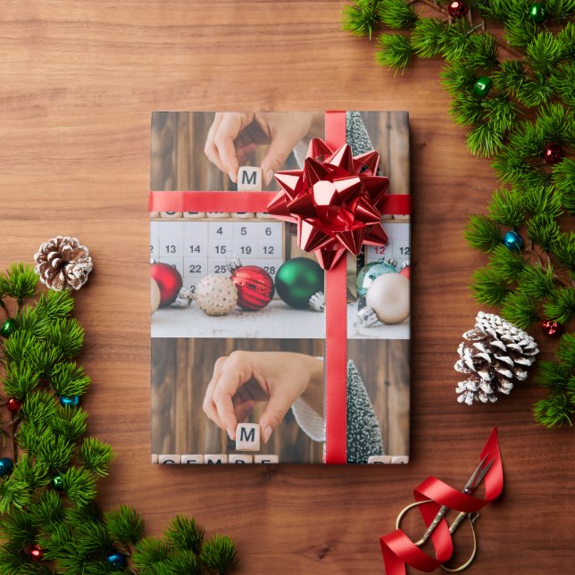 Papier Cadeau Calendrier de décembre (Cadeau de vacances)