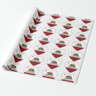 Papier Cadeau California Republic Heart