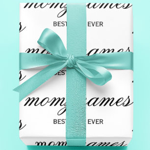 Papier Cadeau Calligraphie personnalisée du nom pour la meilleur