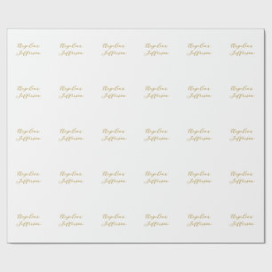 Papier Cadeau Calligraphie Professionnel Élégant Couleur Or