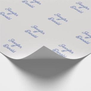 Papier Cadeau Calligraphie tendance classique noms personnels si
