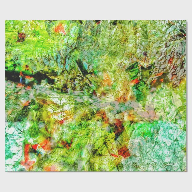 Papier Cadeau Calming yellow abstract Wrapping Paper,Calming  (Plat)