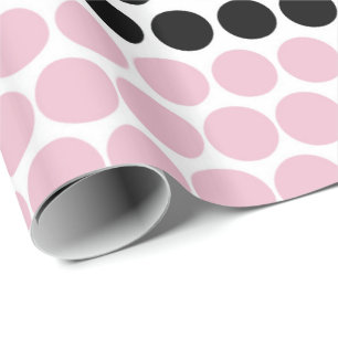 Papier Cadeau Cameo Pink et Black Polka Dot