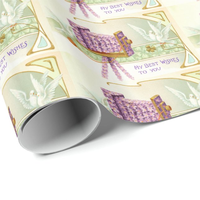 Papier Cadeau Cameras et colombes (Coin rond)