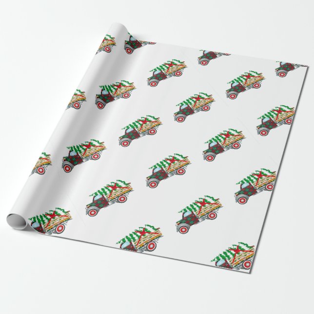 Papier Cadeau Camion de Christma (Déroulé)