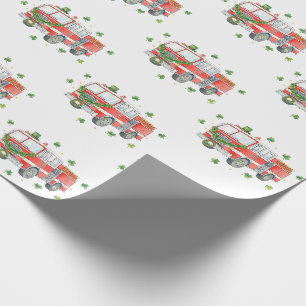 Papier Cadeau Camion de pompiers moderne de la Saint-Patrick