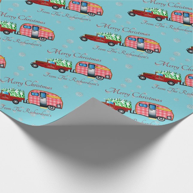 Papier Cadeau Camion et remorque pour Noël (Coin)