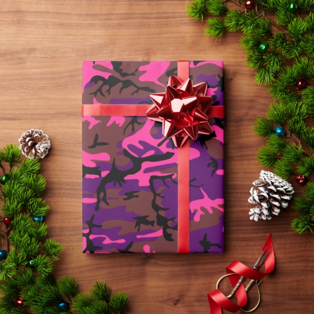 Papier Cadeau Camion rose chaud (Cadeau de vacances)