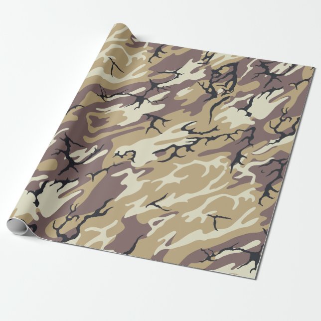 Papier Cadeau Camo Brown (Déroulé)