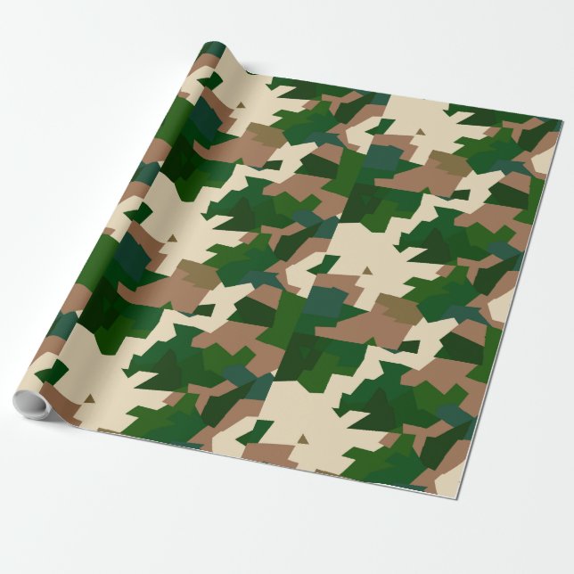 Papier Cadeau Camo de toundra sèche (Déroulé)