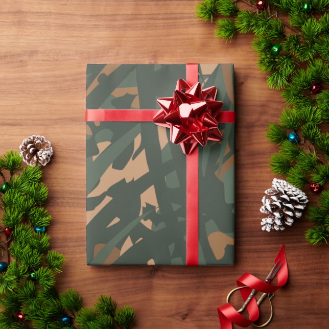 Papier Cadeau Camo Motif Jungle - Nature Texture (Cadeau de vacances)