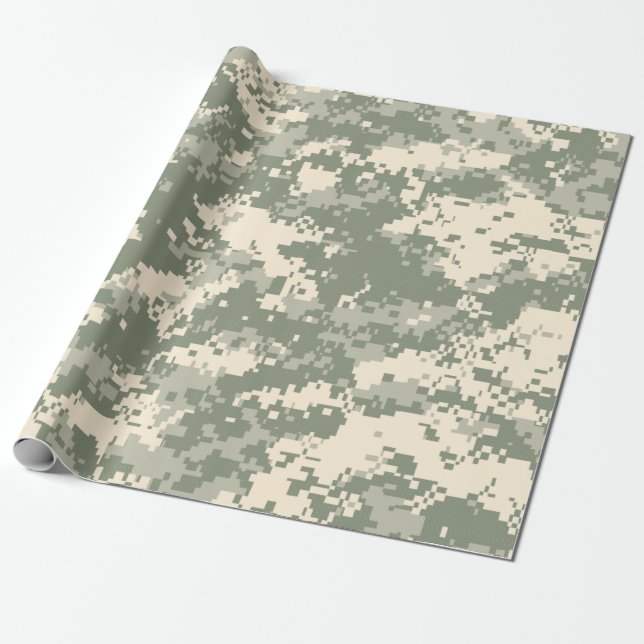 PAPIER CADEAU "CAMO NUMÉRIQUE" (Déroulé)