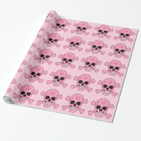 Camo rose Crâne Oeil rouge Crossbones enveloppant 