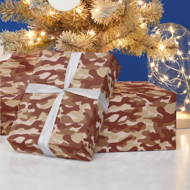 Papier Cadeau Camo Tan Désert  (Vacances)